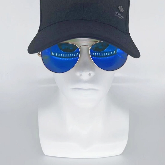 LIKE NEW RayBan Aviator RB3025 Blue Mirror Lenses Ray ban Sunglasses - Picture 3 of 10